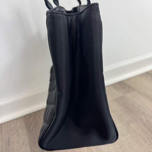 My Flat in London Quilted Purse Black & Gold Rhinestone Queen Bee Tote Bag MFIL - Picture 6 of 9